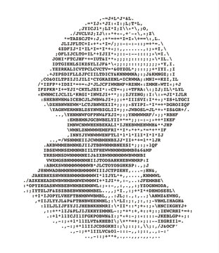 George Washington stylized portrait ASCII art original version. Code. Vector illustration.