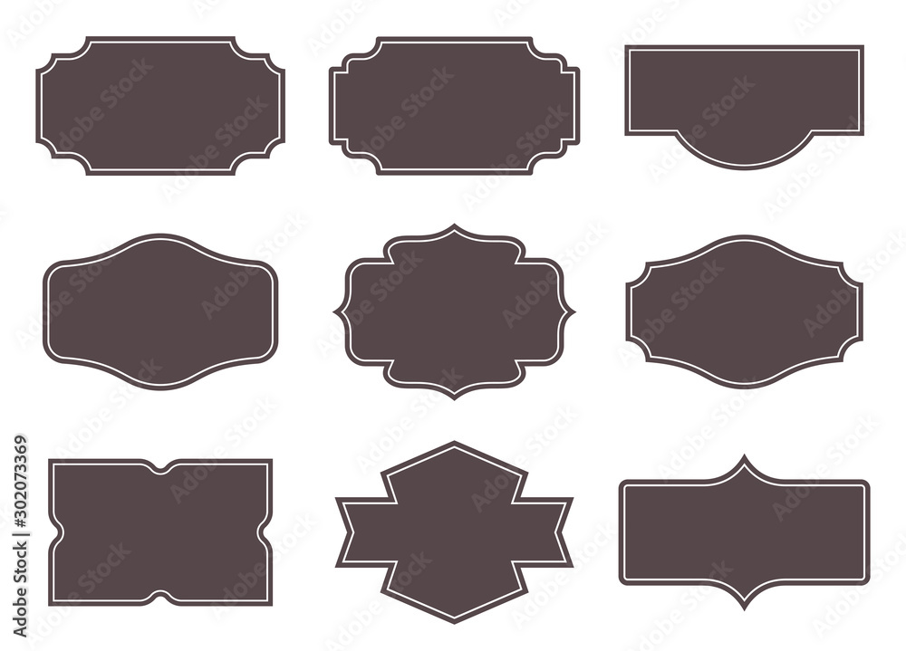 Poster vintage labels. retro frames set. vector