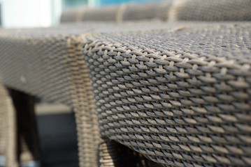 wicker chairs texture closeup gray