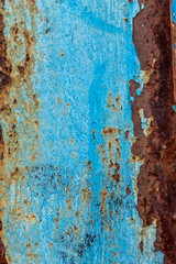 Old Weathered Bluish Corrugated Metal Texture