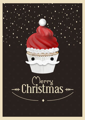 fondo de panadería papa noel cupcake