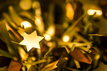 Arri&egrave;re-plan des f&ecirc;tes de fin d'ann&eacute;e et de No&euml;l - guirlande d'&eacute;toile