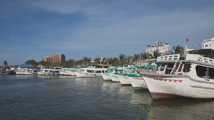 Fototapeta na wymiar Phu Quock - Vietnam - Bootstransport auf der Insel