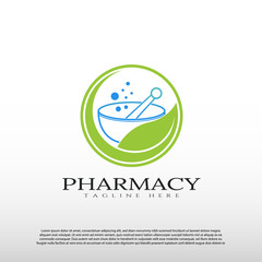 Pharmacy logo design. healthcare and medical sign or symbol -vector