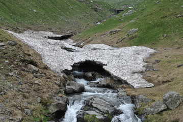 stream in the mountains transfagarasan