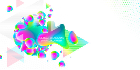 Banner summer ecology poster triangle vector futuristic light minimal geometric