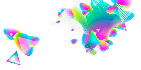 Banner summer ecology poster triangle vector futuristic light minimal geometric