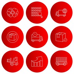 Fototapeta premium 9 Universal Icons Sheet