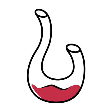 wine decanter red liquid simple outline clip art preview