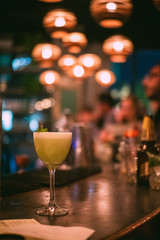 cocktails in a bar