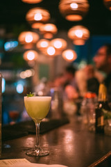 cocktails in a bar