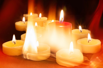 Playing with fire and candles