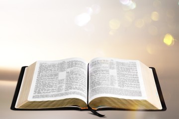 Obraz premium Opened big book isolated on white