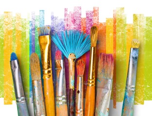 Paintbrush art paint creativity craft backgrounds exhibition