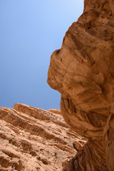 Rocks on the background of the sky.