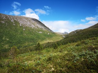 Mountain and valley in Norway