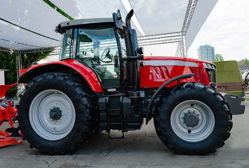 red tractor for agricultural work