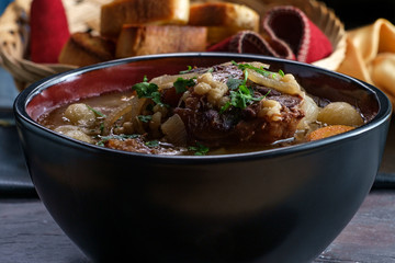 Oxtail Soup Onion Barley