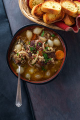 Oxtail Soup Onion Barley