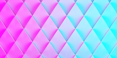 Fototapeta na wymiar background of rhombuses in pink blue