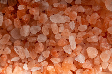 Sea red salt closeup texture. Recipe book and home menu