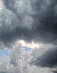 Overhead Shot of rain cloud, weather change
