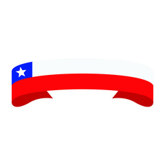 Chile flag. Simple vector. National flag of Chile 