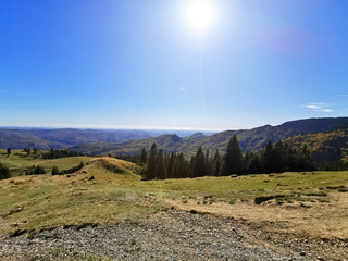 Path in the mountains leading to the peak