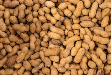raw peanuts shell background