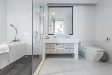 Beautiful Large Bathroom.White toilet bowl