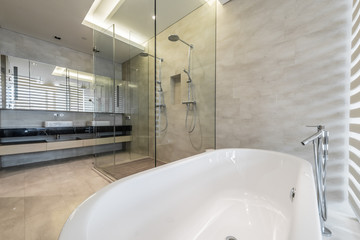Beautiful Large Bathroom.White toilet bowl