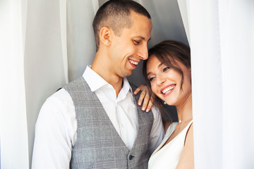 wedding photos of a young couple