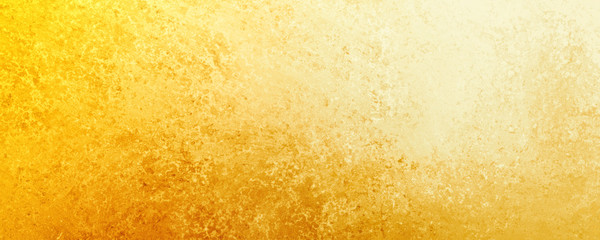 Yellow gold  background texture, old distressed vintage grunge in faded white spotlight design in upper corner and gradient hot bright color abstract textured design from dark to light
