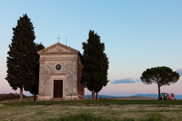 the chapel of the Madonna of Vitaleta, Siena