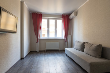 Interior of a small room in the apartment for rent