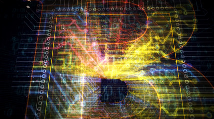 Bitcoin futuristic illustration