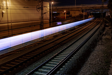 Long exposure of the train station