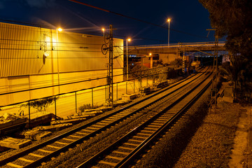 Fototapeta na wymiar Long exposure of the train station