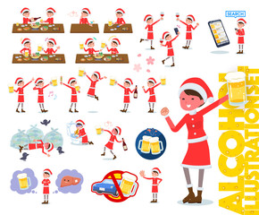 Fototapeta premium flat type Santa Claus Costume mom_alcohol