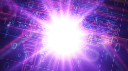 Machine learning futuristic illustration