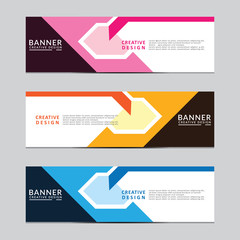 Vector abstract geometric design banner web template. Modern design. Vector illustration
