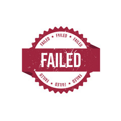 Failed round red grunge stamp stock illustration