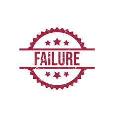 Failure round red grunge stamp stock illustration