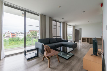 Modern bright flat interior design