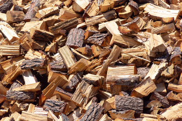 pile of chopped wood
