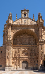 Fototapeta na wymiar Detail of the facade of Convento de San Estaban in Salamanca Spain