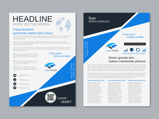 Modern professional flyers vector design template