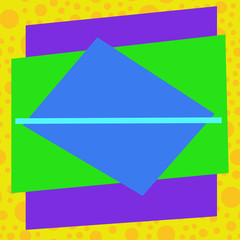 Asymmetrical uneven shaped format pattern object outline multicolour design Business concept Empty template copy space isolated Posters coupons promotional material