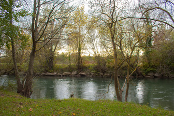 Rivière et couché de soleil