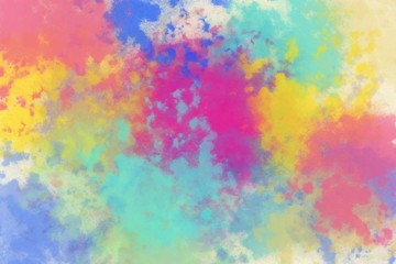Colorful cloud abstract on yellow background.